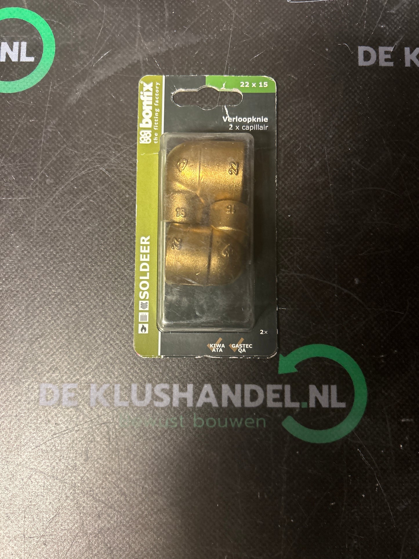 Bonfix verloopknie 2x capillair 22x15