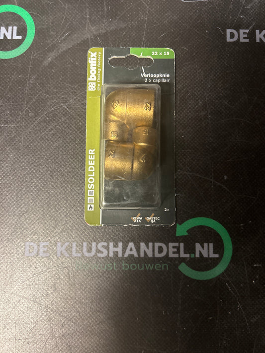 Bonfix verloopknie 2x capillair 22x15