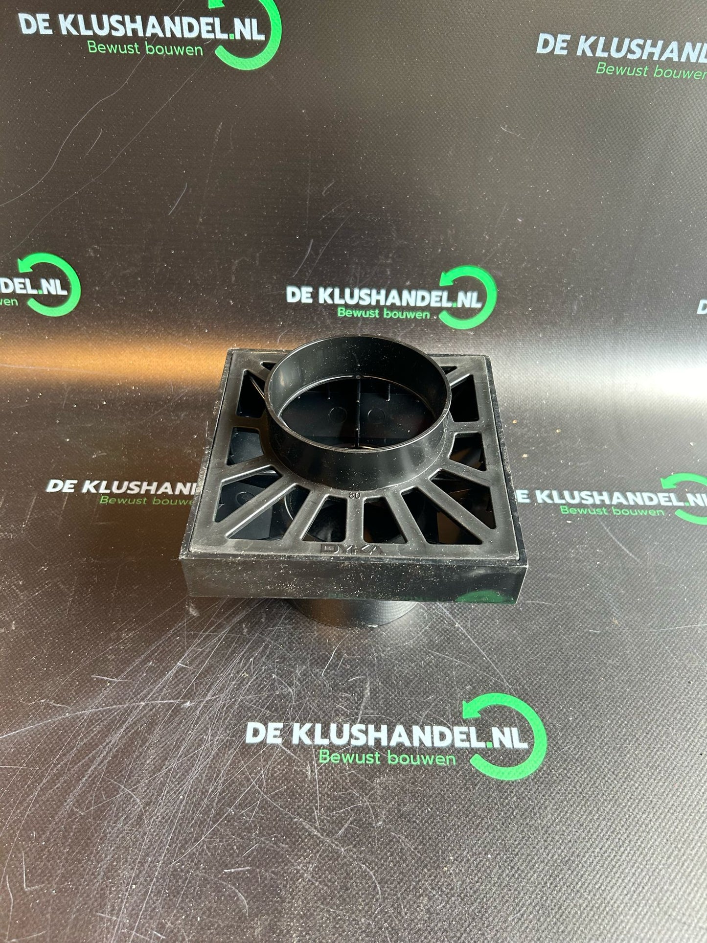 DYKA ontlastput PVC zwart 80mm