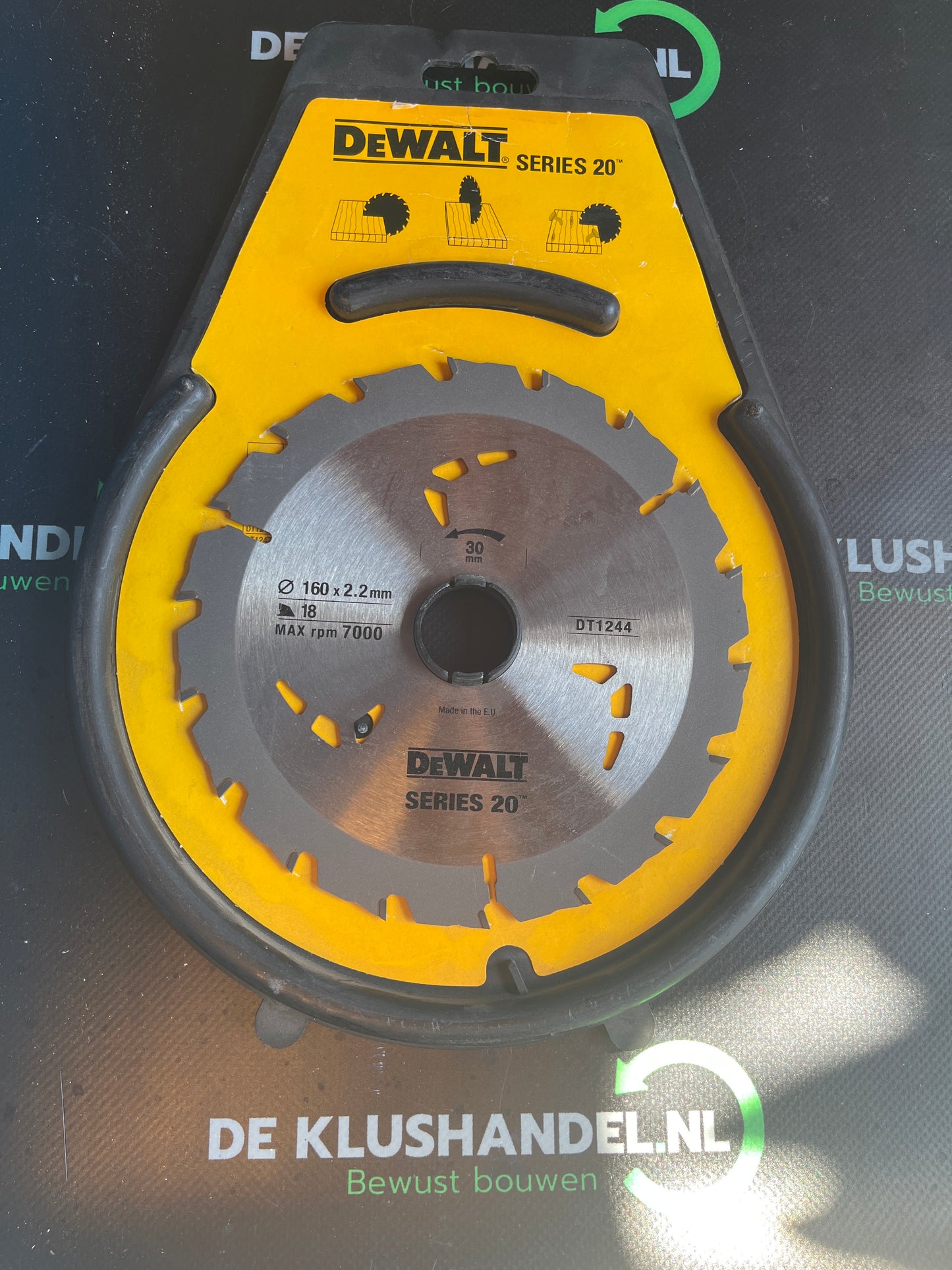 DeWALT Cirkelzaagblad voor Hout Ø 160mm Asgat 30mm 18T - DT1244