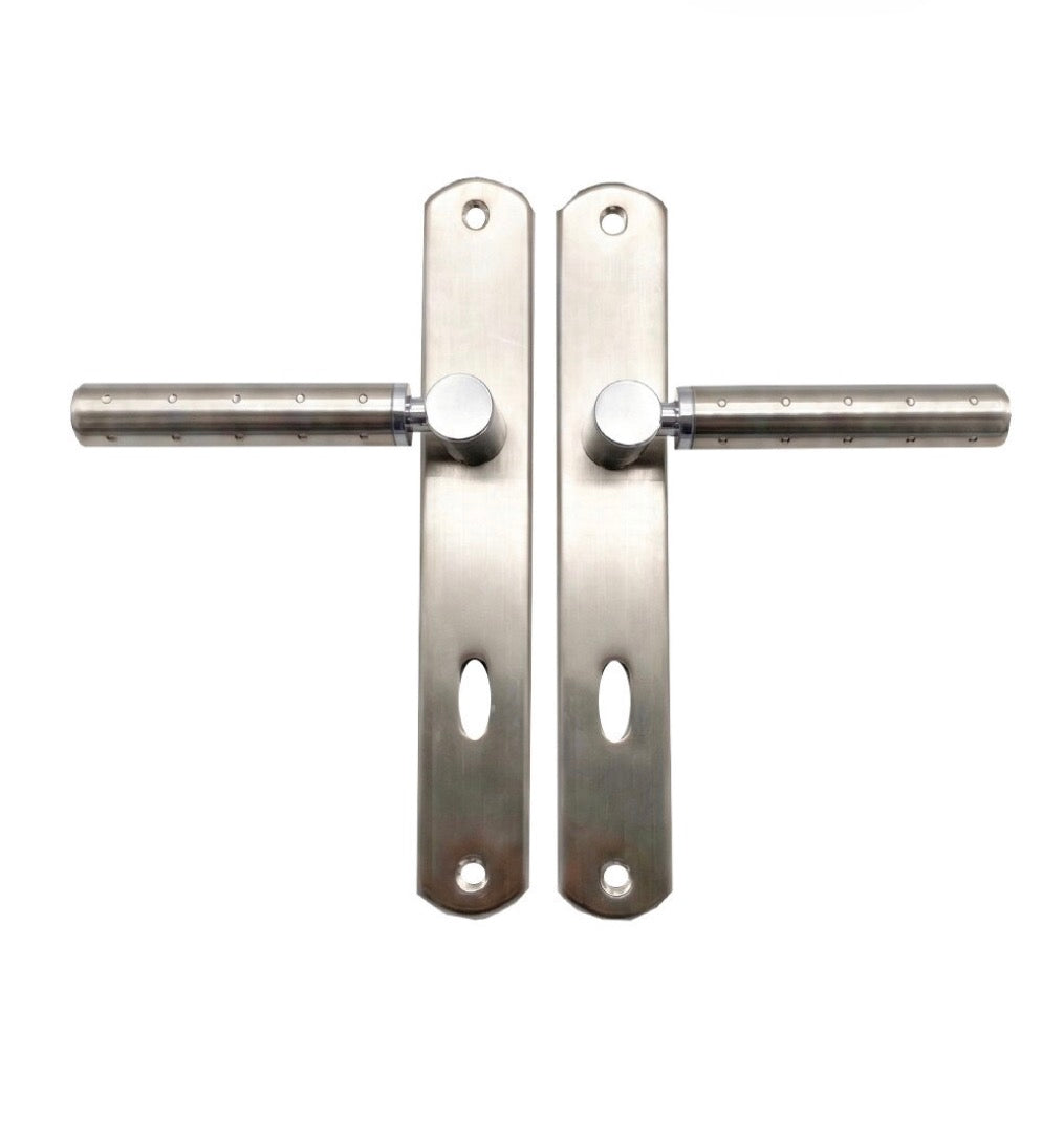 Linea Bertomani deurklinken met platen zamack verchroomd/vernikkeld -2 stuks