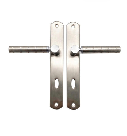 Linea Bertomani deurklinken met platen zamack verchroomd/vernikkeld -2 stuks