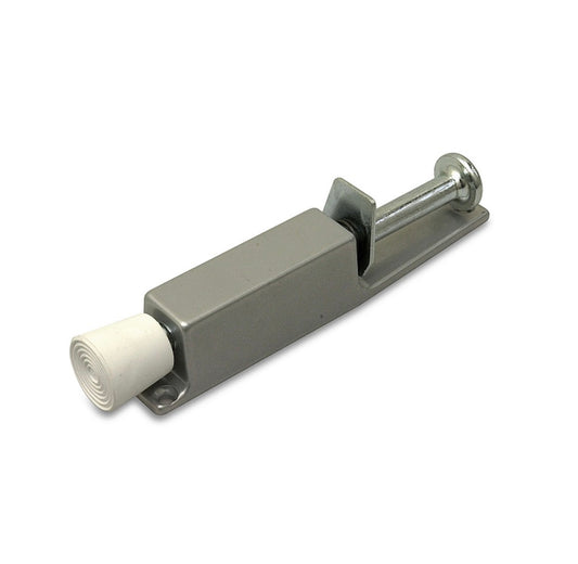 Deurvastzetter met voetstift 120x25 mm grijs