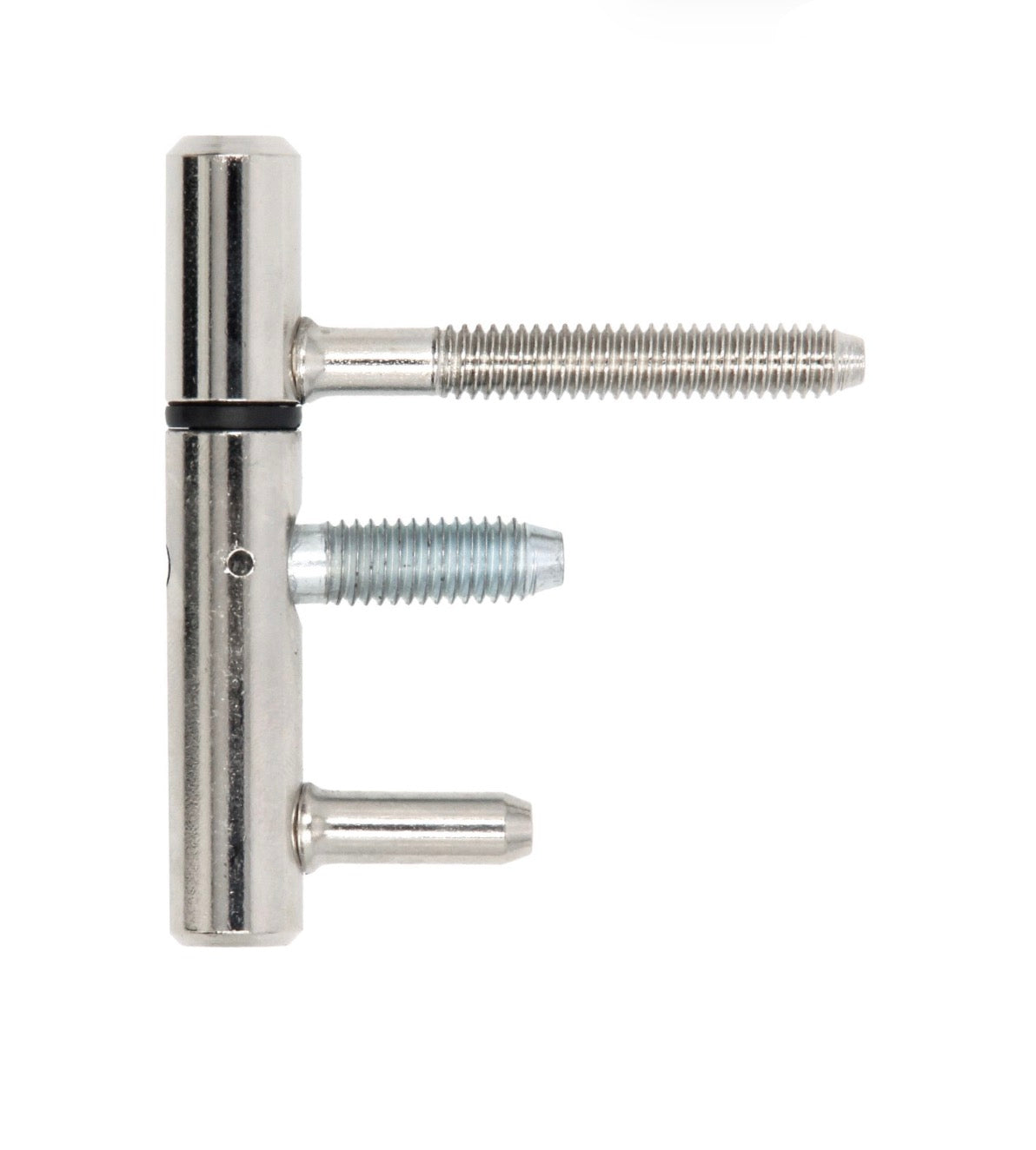 Inboorpaumelle voor opdekdeur - vernikkeld staal - Ø 12x75 mm