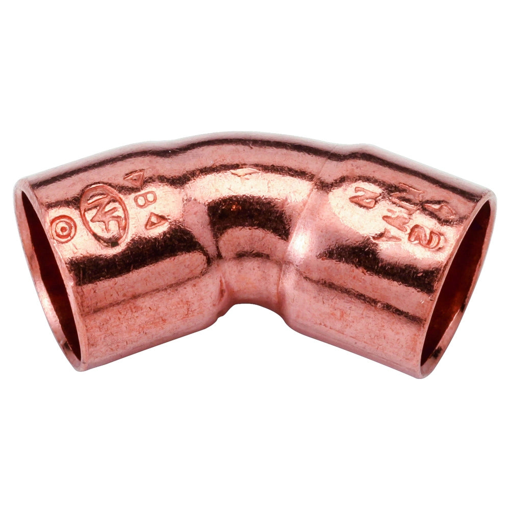 Riko Bocht roodkoper 22 x 22 mm 45°
