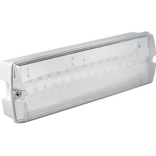 Jumiko Noodverlichting uns 300LM nood/net ip65 opbouw/inbouw - Opaal - Schemerschakelaar
