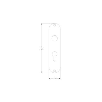 Schild ovaal aluminium Cilinder 55mm