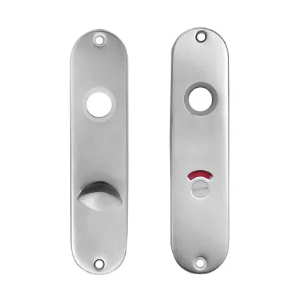 Avenue Badkamerslot WC-slot Slotenbeslag Langschild Ovaal - Aluminium - 63/8mm