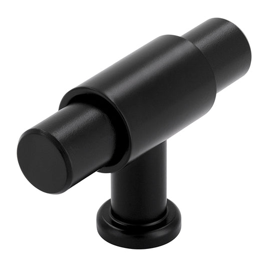 Siro T-knop Mellow zwart 51x16x33 mm