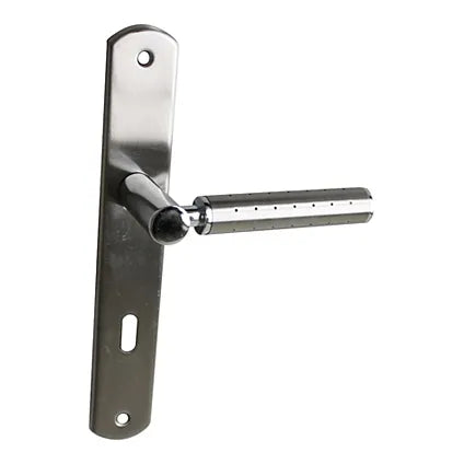 Linea Bertomani deurklinken met platen zamack verchroomd/vernikkeld -2 stuks