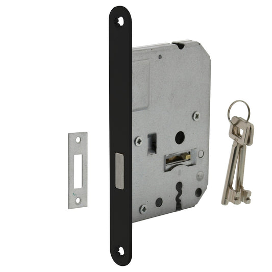 Intersteel kastslot - klaviersleutel - DM 50 mm - zwart - L/R
