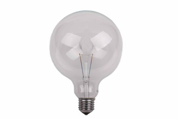Globe lamp 40W E27 230V 125mm versterkte constructie helder