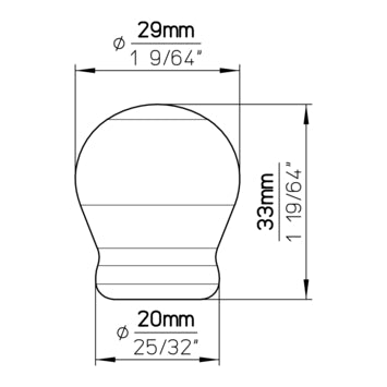 Siro Knop Anais gekleurd 27mm