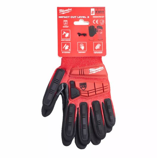 Milwaukee Impact Resistant Work Gloves - Cut Class 3/C - 10/M