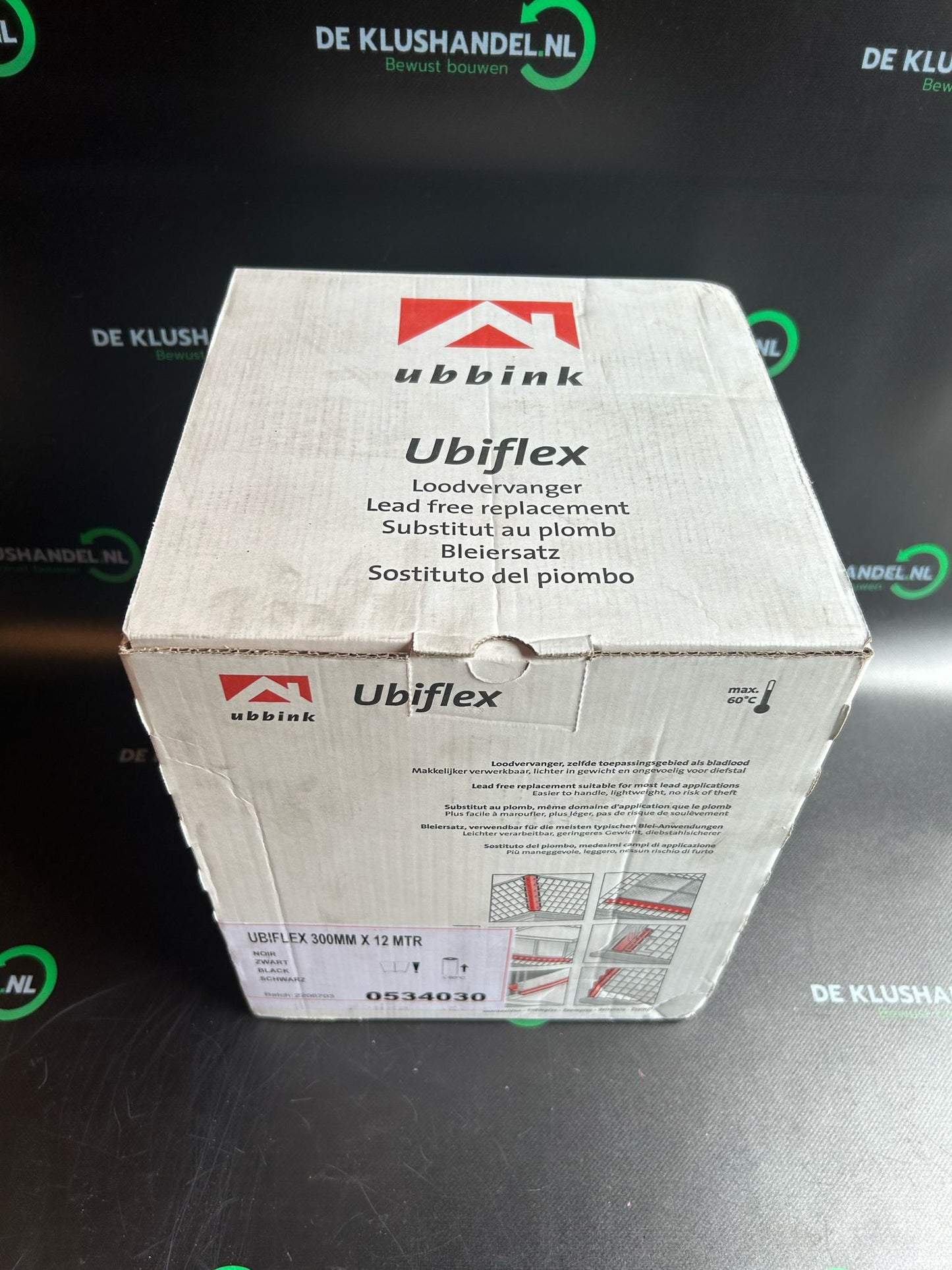 Ubbink UBIFLEX Zwart 300mm x 12 meter