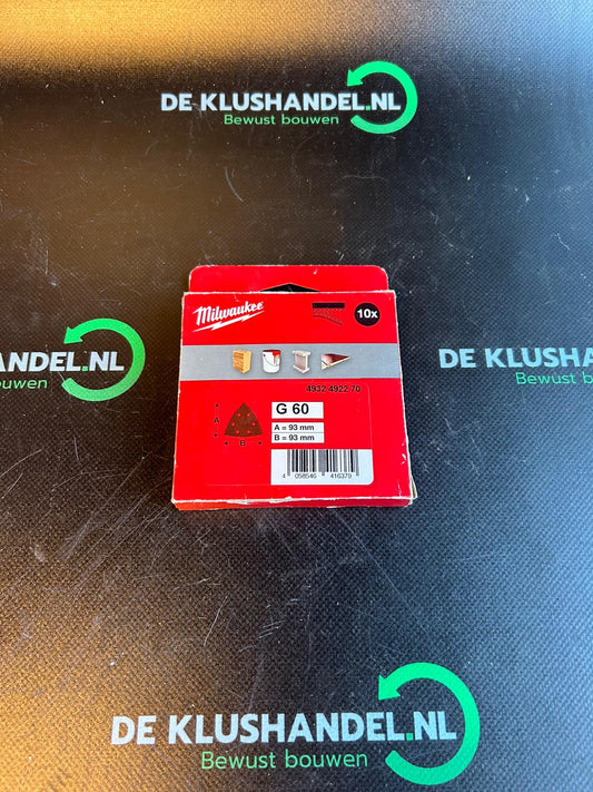 Milwaukee Schuurpapier 93x93mm- 10 stuks
