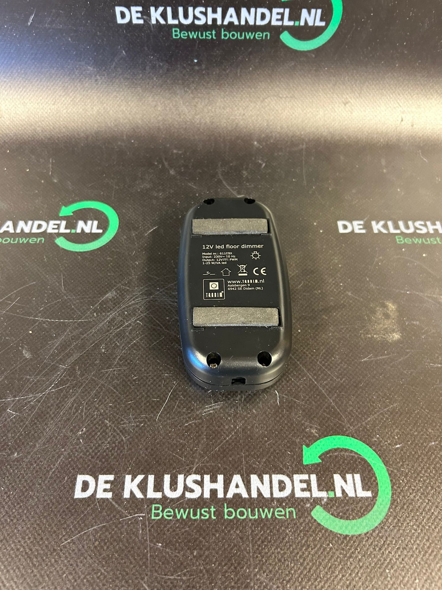 Tradim vloerdimmer 12v led zwart
