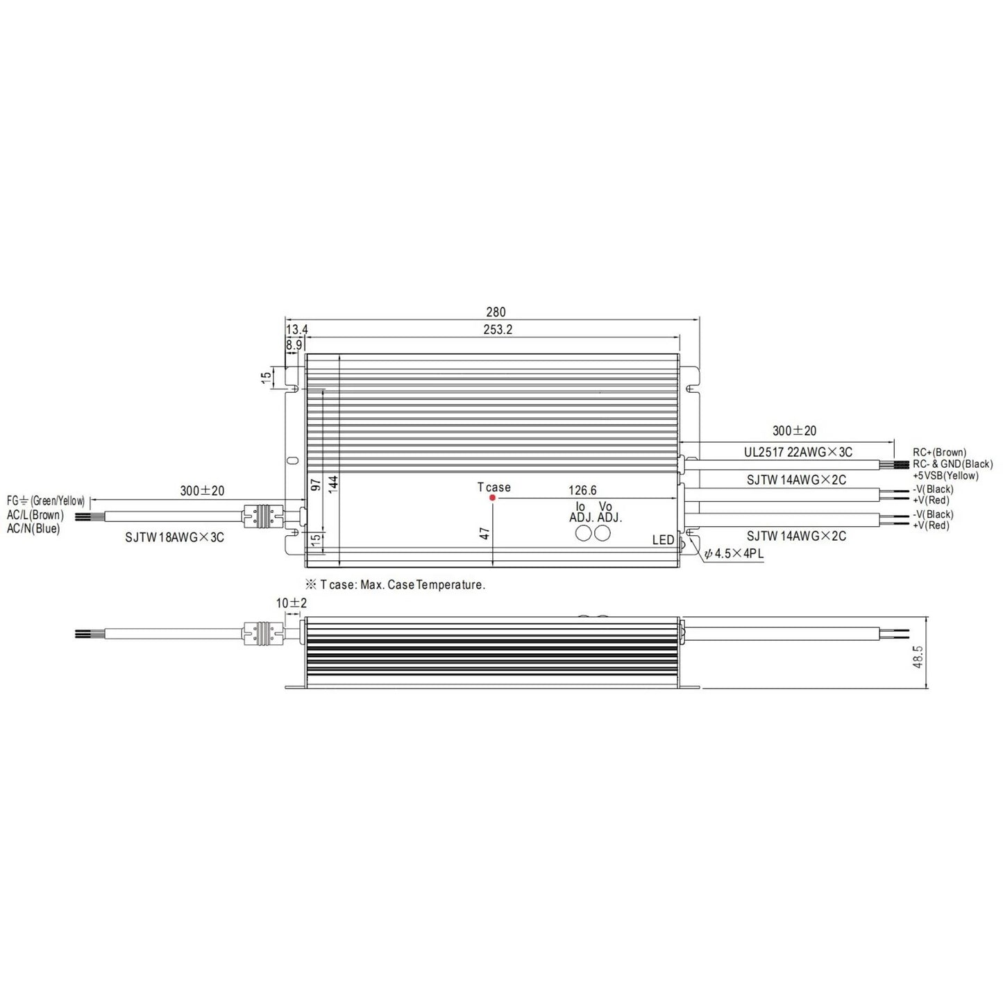 MEAN WELL HLG-600H-24A LED-driver