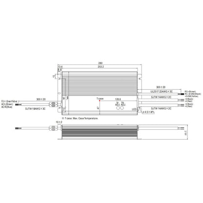 MEAN WELL HLG-600H-24A LED-driver